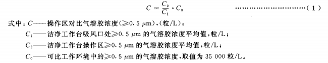 操作區(qū)氣溶膠濃度計(jì)算